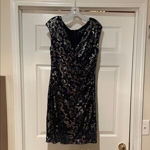 Ralph Lauren Navy and Silver Dress